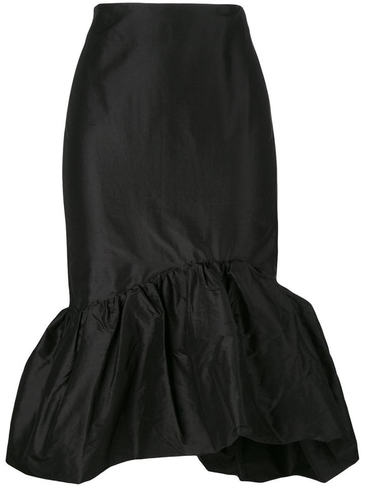 Twin-set - Peplum Skirt - Women - Silk - 46, Women's, Black, Silk