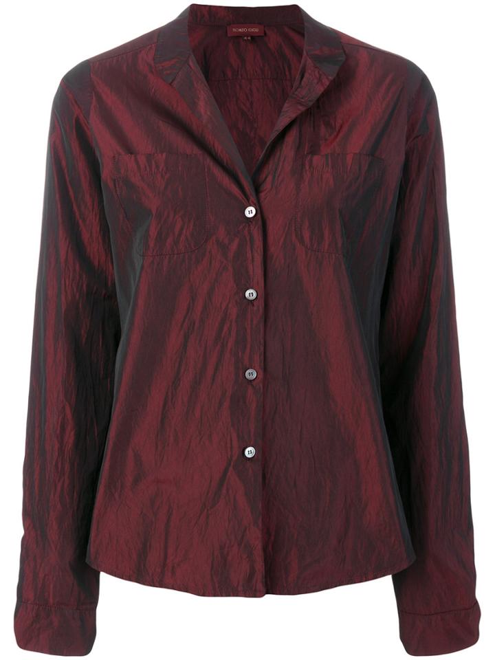Romeo Gigli Vintage Metallic Shirt - Red