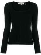 Diane Von Furstenberg Scoop Neck Top - Black