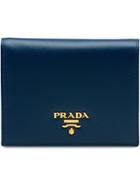 Prada Small Leather Wallet - Blue