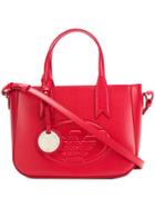 Emporio Armani Front Logo Tote Bag - Red