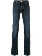 Jacob Cohen Logo Patch Jeans - Blue