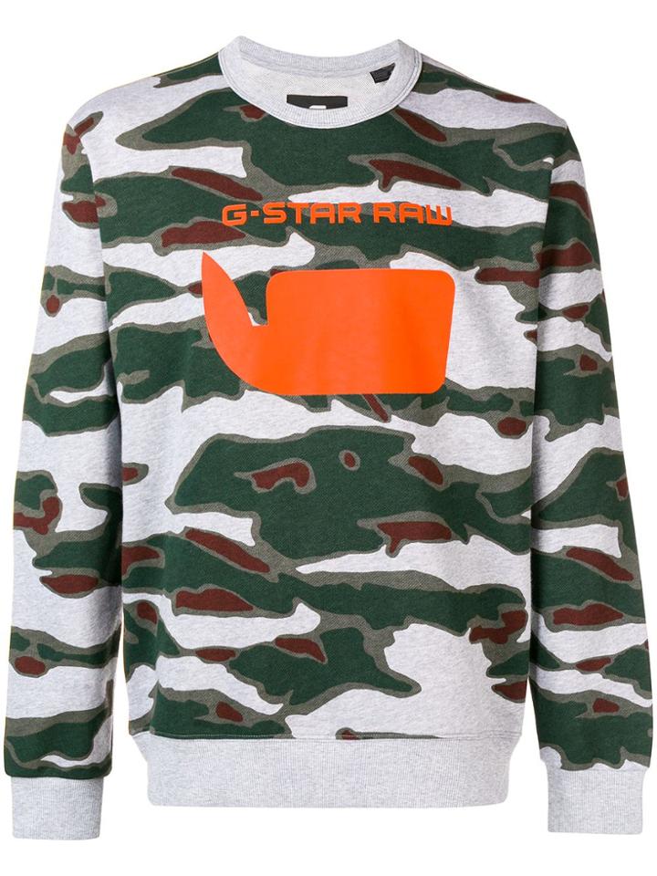 G-star Raw Research Logo Jersey Sweater - Grey