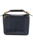 Sophie Hulme Crocodile Effect Handbag - Blue