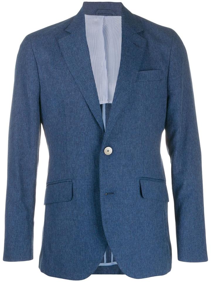 Hackett Single-breasted Blazer - Blue