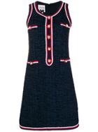 Edward Achour Paris Tweed Mini Dress - Blue