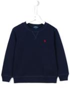 Ralph Lauren Kids Logo Embroidered Sweatshirt, Boy's, Size: 7 Yrs, Blue