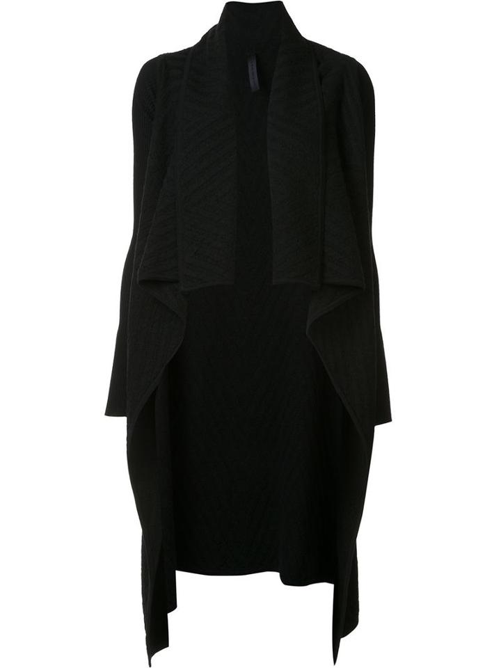 Gareth Pugh - Jacquard Draped Cardi-coat - Women - Wool - S, Black, Wool