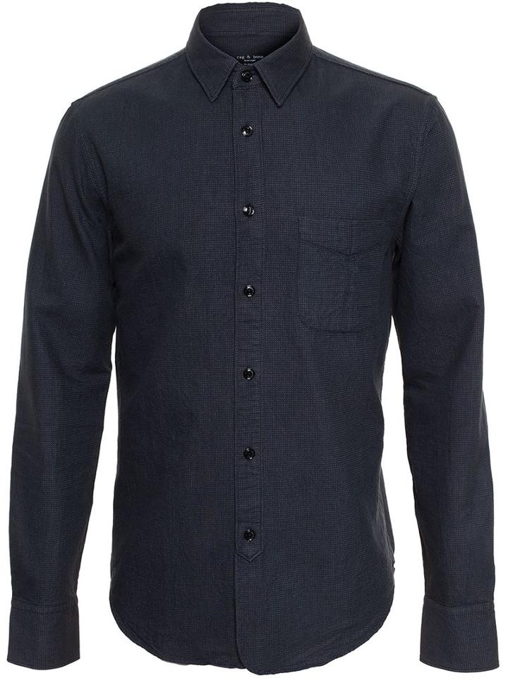Rag & Bone Contrast Lining Cotton Shirt