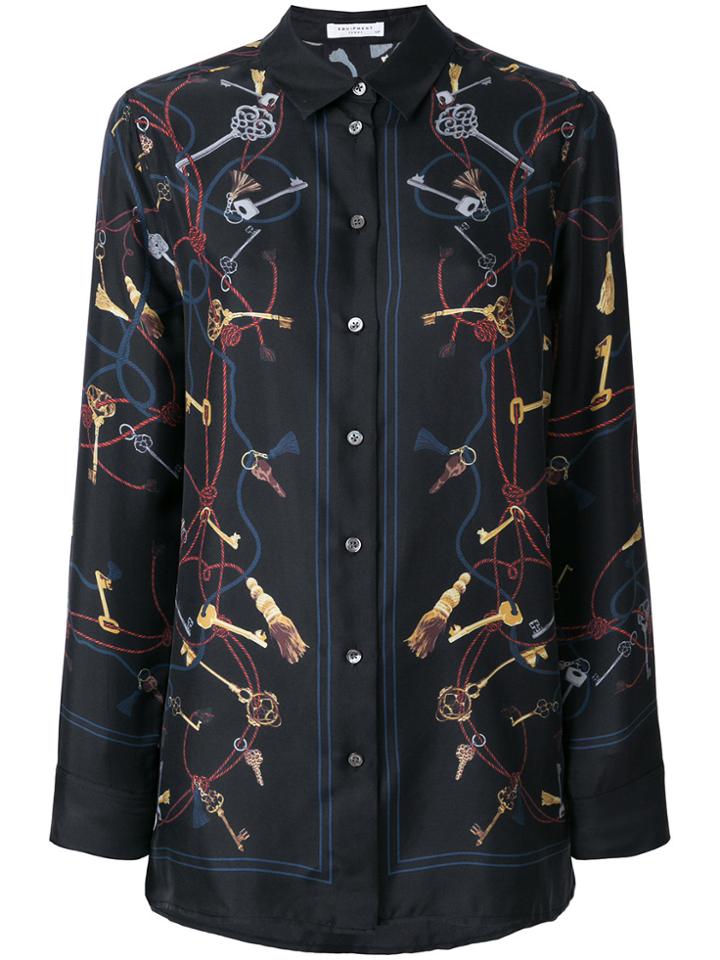 Equipment Key Print Shirt - Black