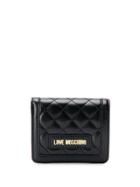Love Moschino Small Logo Patch Wallet - Black