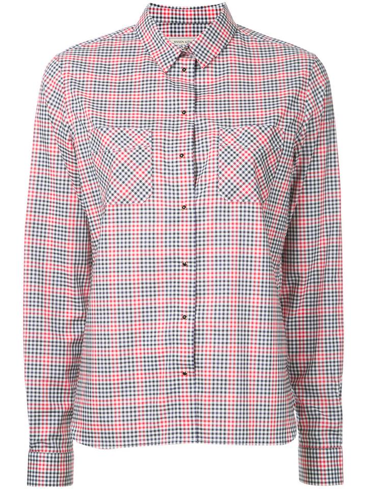 Maison Kitsuné - Vichy Shirt - Women - Cotton - 36, Red, Cotton