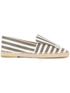 Sergio Rossi Striped Espadrilles - White