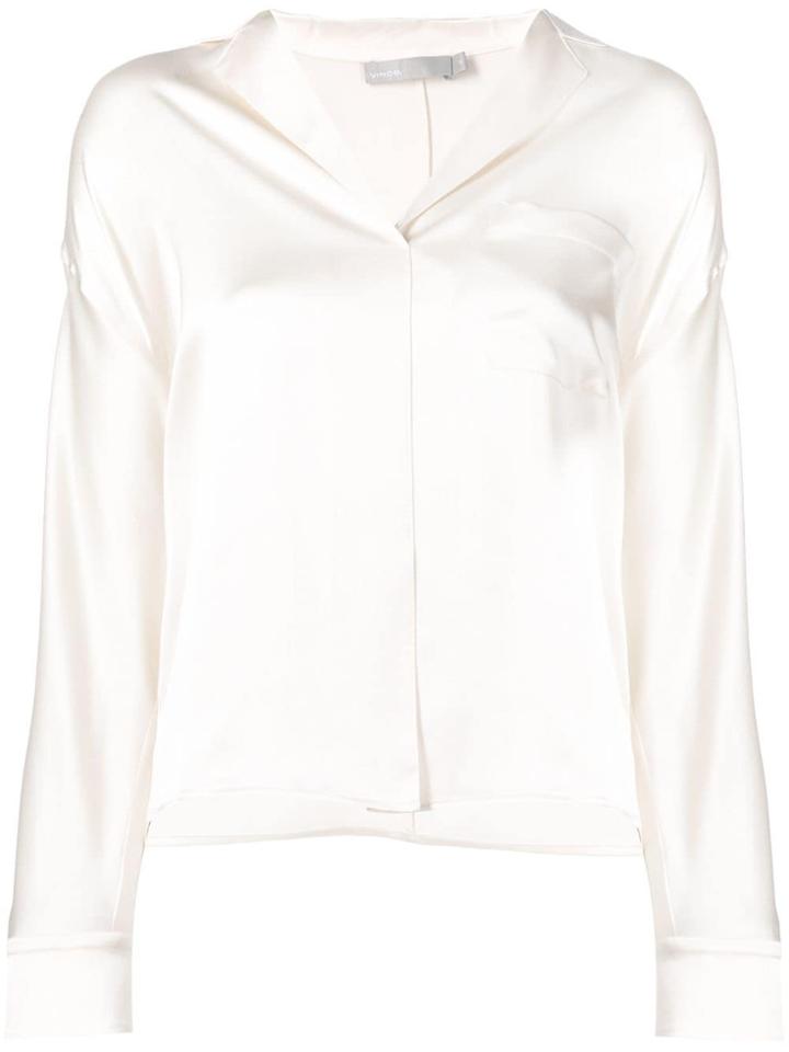 Vince Classic Pyjama Shirt - Neutrals