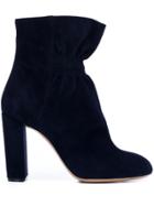 Chloé Ruched Ankle Boots - Blue