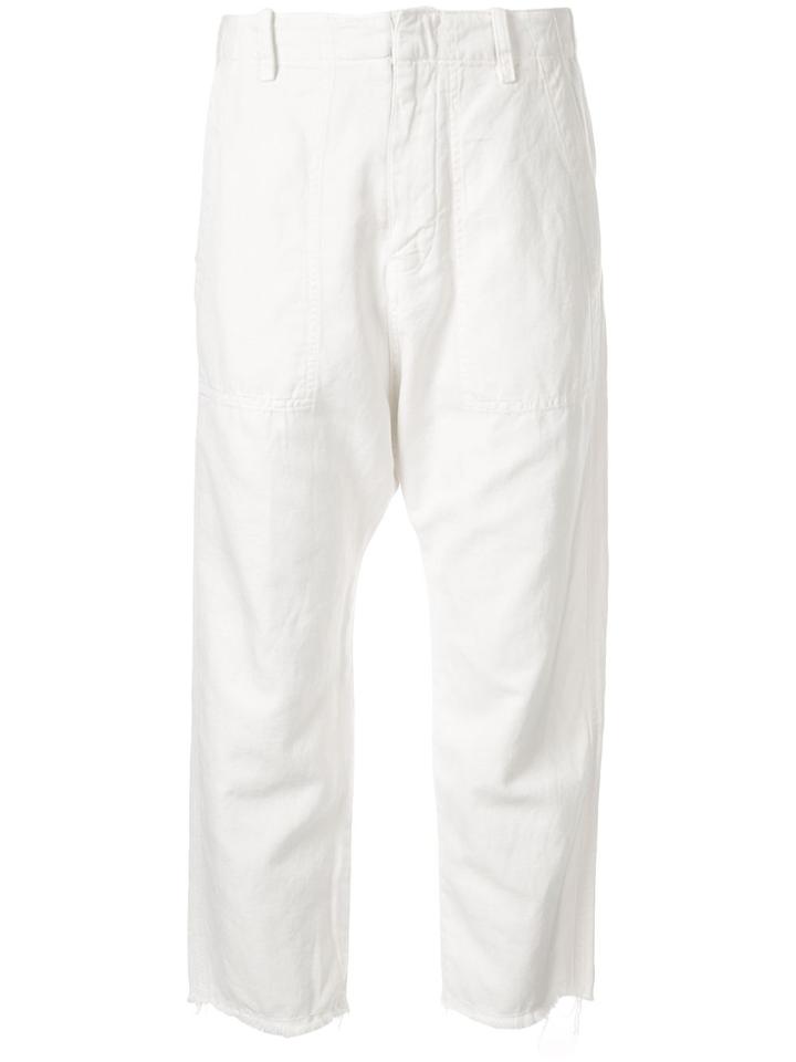 Nili Lotan Cropped Straight-leg Trousers - White