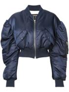 Calvin Klein 205w39nyc Ruched Sleeves Bomber Jacket - Blue