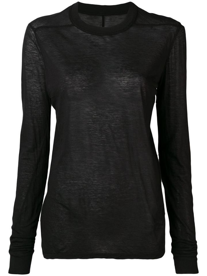Rick Owens Drkshdw Long-sleeve Fitted Sweater - Black