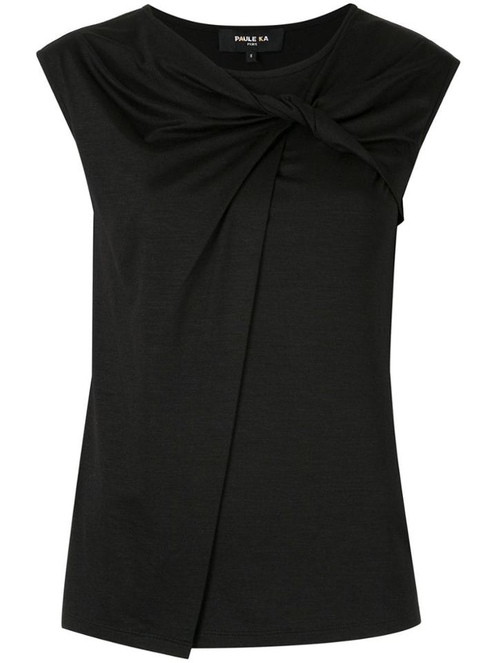 Paule Ka Sleeveless Fitted Top - Black