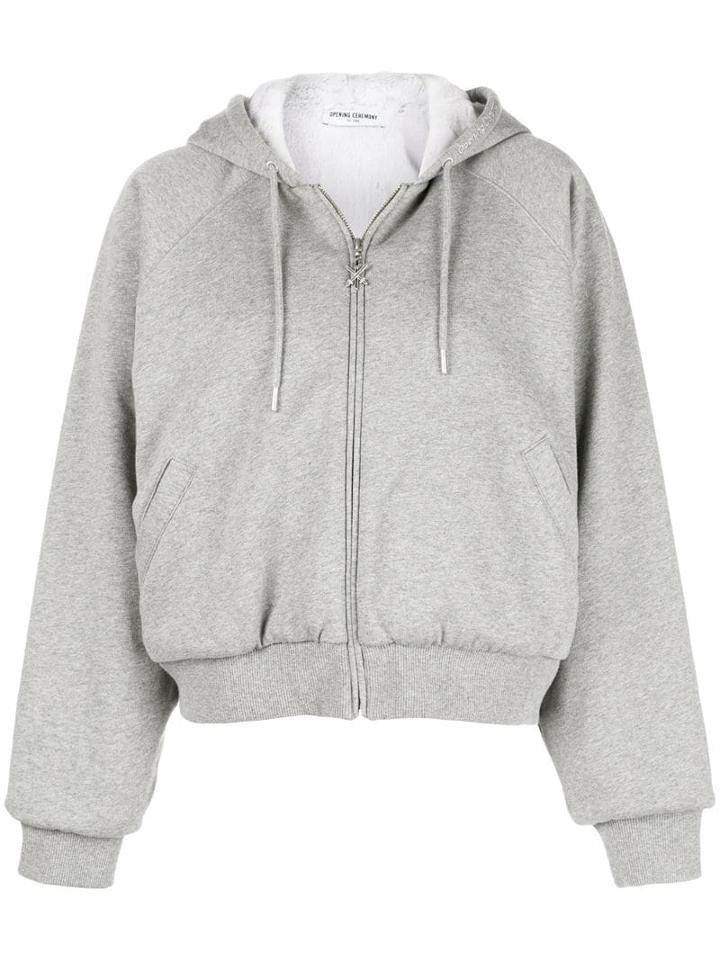 Opening Ceremony Oversized Zip-up Hoodie - Grey