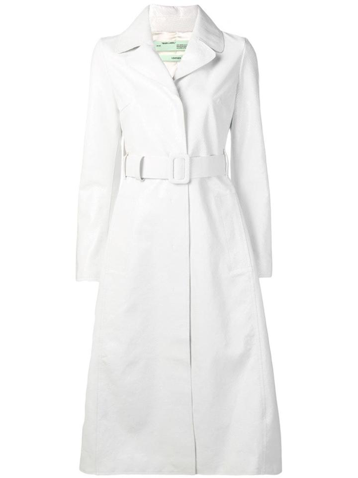 Off-white Macrame Logo Trench Coat