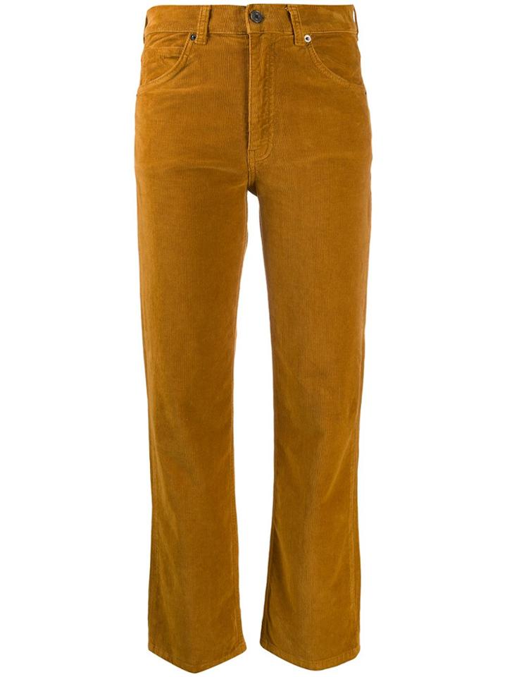 Vanessa Bruno Corduroy Cropped Trousers - Brown