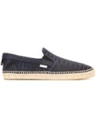Jimmy Choo Vlad Espadrilles, Men's, Size: 42, Blue, Calf Leather/leather/raffia/rubber