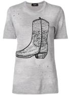 Dsquared2 Cowboy Boot Print T-shirt - Grey