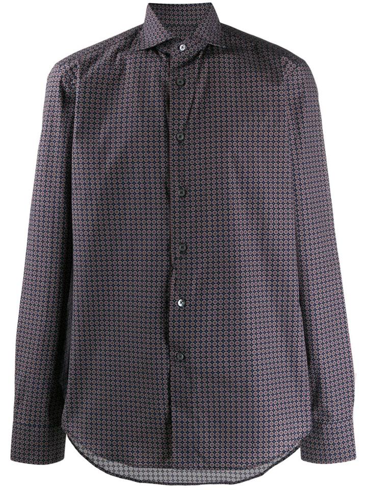 Dell'oglio Geometric Patterned Shirt - Blue