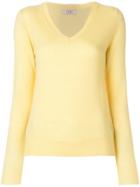 Liska Classic V-neck Jumper - Yellow