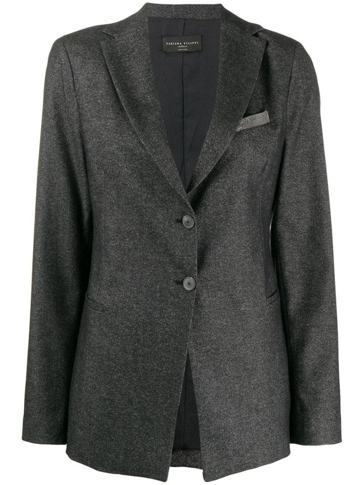 Fabiana Filippi Classic Single-breasted Blazer - Grey