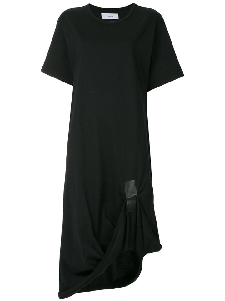 Facetasm Asymmetric Hem T-shirt Dress - Black