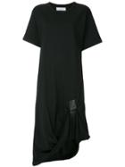 Facetasm Asymmetric Hem T-shirt Dress - Black