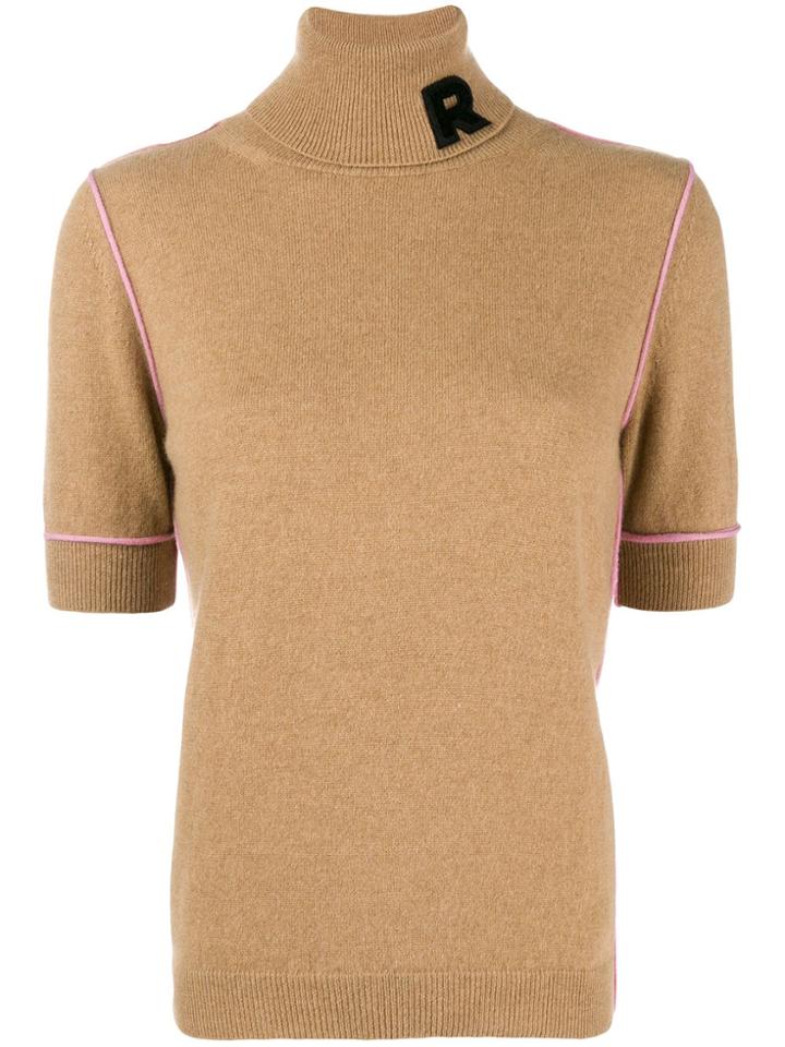 Rochas Roll Neck Sweater - Nude & Neutrals