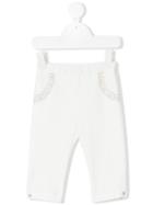 Young Versace - Embellished Trousers - Kids - Cotton/elastodiene - 36 Mth, White