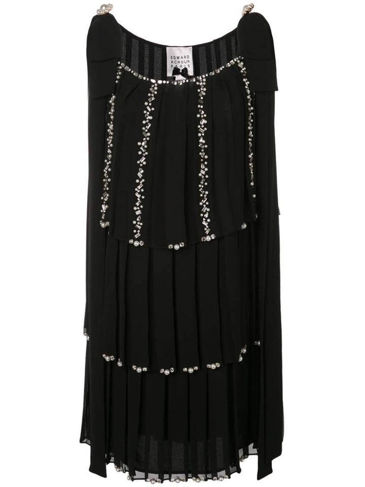 Edward Achour Paris Macro-pleated Dress - Black
