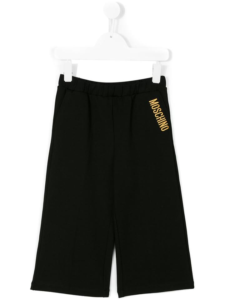 Moschino Kids - Logo Embroidered Shorts - Kids - Polyamide/polyester/spandex/elastane/viscose - 4 Yrs, Black