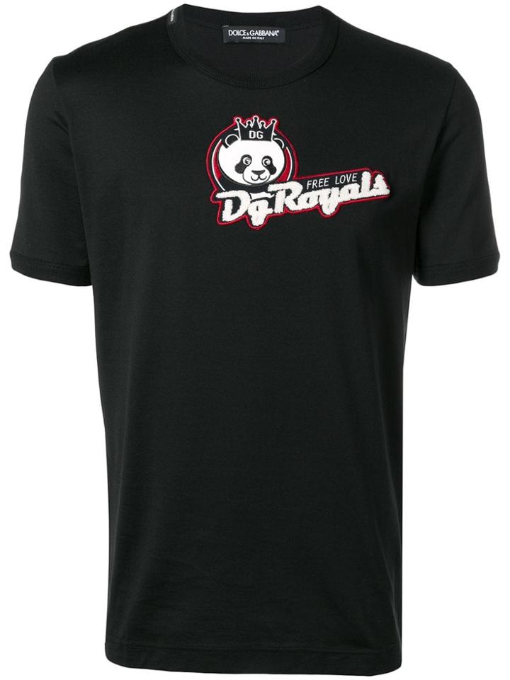 Dolce & Gabbana Panda Motif T-shirt - Black