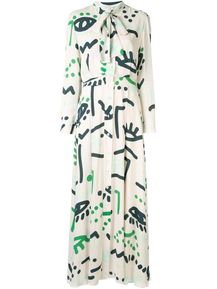 Layeur Scarf Neck Dress - White