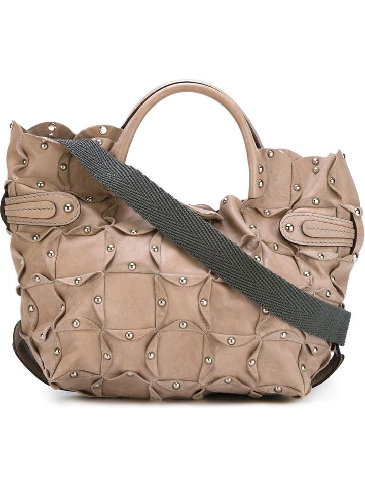 Jamin Puech Silver-tone Studded Medium Tote