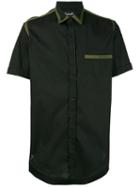 Numero00 - Contrast Trim Shirt - Men - Cotton/spandex/elastane - S, Black, Cotton/spandex/elastane