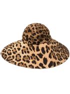 Dolce & Gabbana Leopard Print Hat - Brown