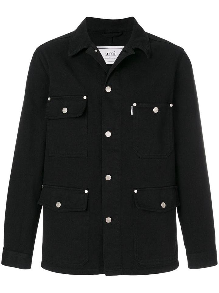 Ami Paris Worker Denim Jacket - Black
