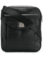 Armani Jeans Square Messenger Bag - Black