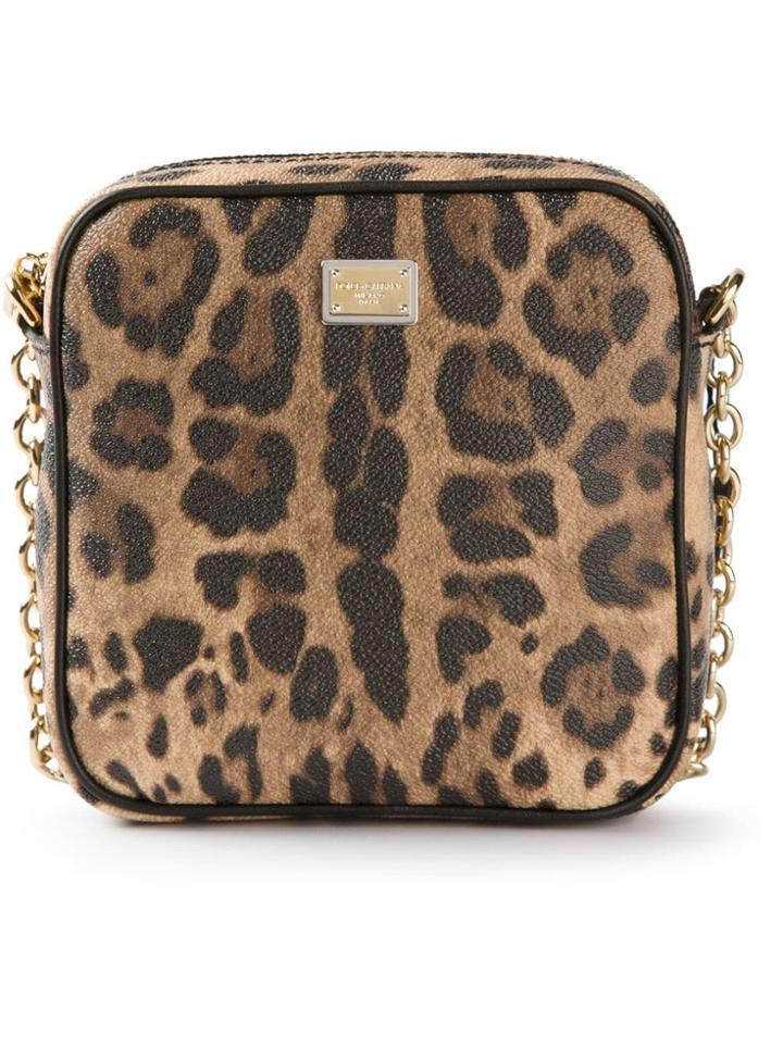 Dolce & Gabbana Leopard Print Mini Shoulder Bag - Neutrals