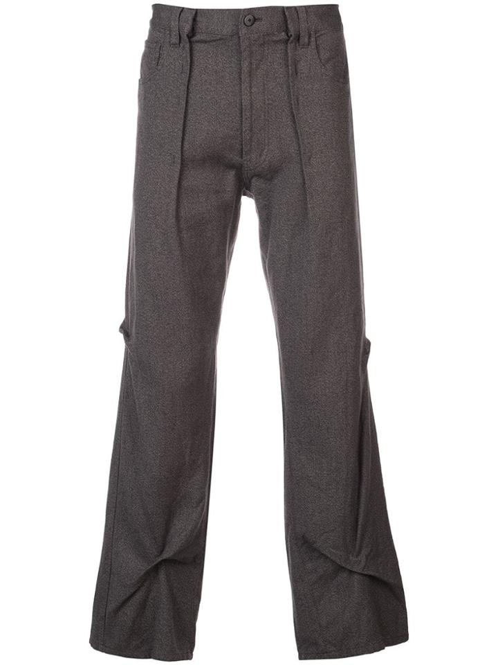 Visvim Wrinkled Wide-leg Trousers - Grey