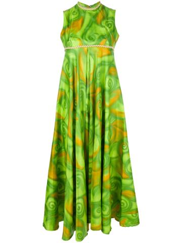 Vogue Vintage Swirl Dyed Dress - Green