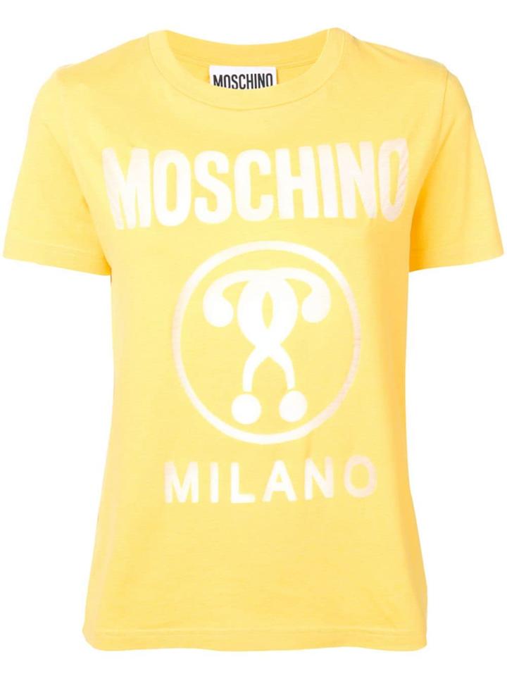 Moschino Logo Print T-shirt - Yellow