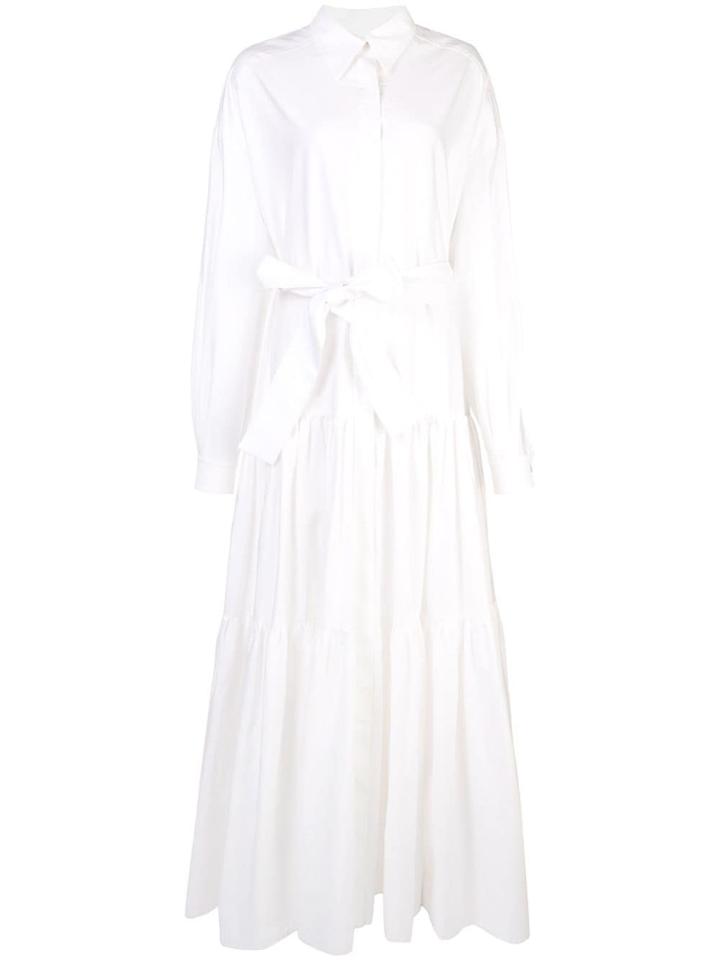 Carolina Herrera Long Shirt-style Gown - White