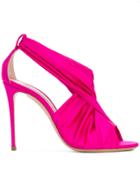 Casadei Crossover Strap Sandals - Pink & Purple